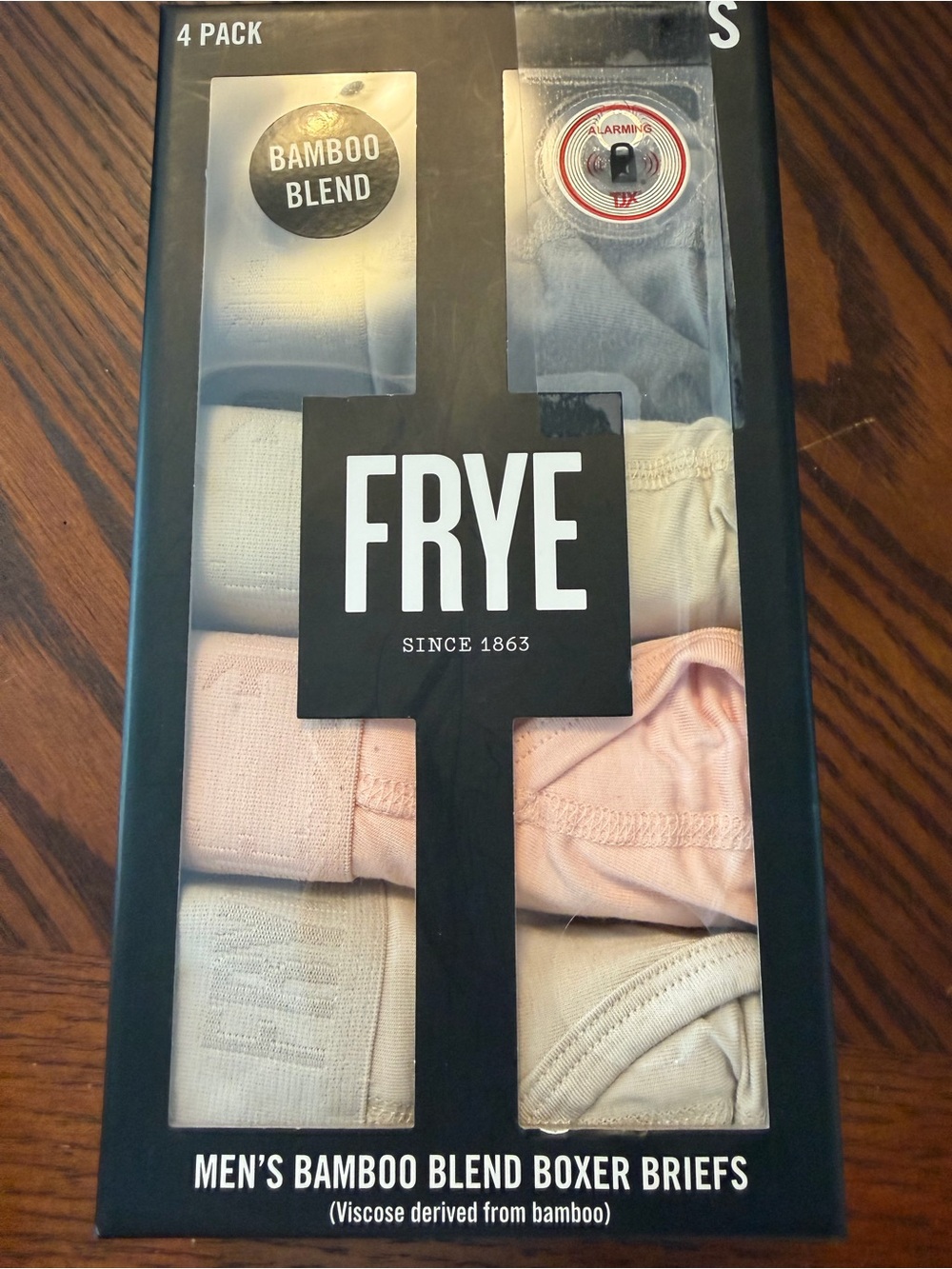 FRYE Men's Small 28-30" Bamboo Blend Boxer Briefs 4 Pack New